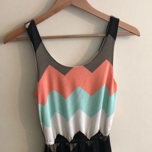 Chevron maxi dress